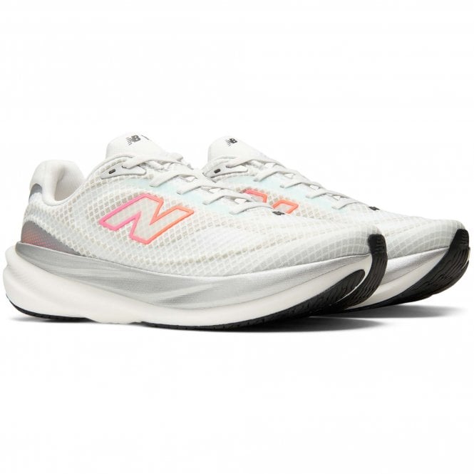 1080v15 Wide 2E Mens Running Shoes White/Pink Heat/Tangerine