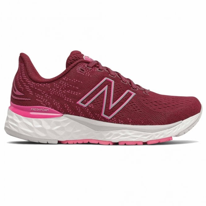 880v11 Womens Road Running Shoes Garnet with Pink Glo