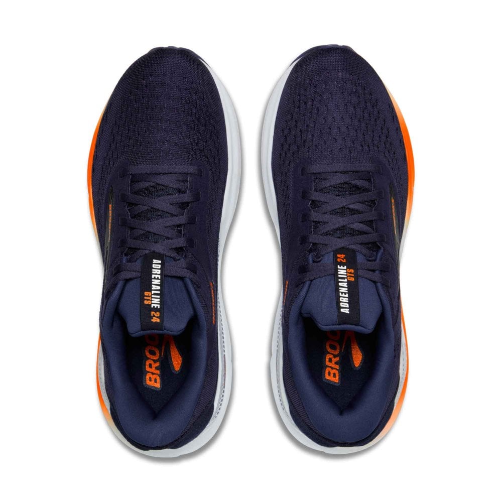 Brooks Adrenaline GTS 24 Mens US 10 (D) Medium Peacoat Blue Orange 110437-1D-458 Brooks Adrenaline GTS 24 peacoat/orange/ white bestellen bij  main image 2
