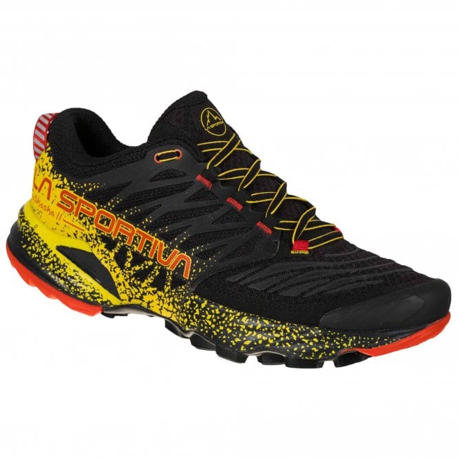 Akasha II Mens Trail Running Shoes Black/Flame