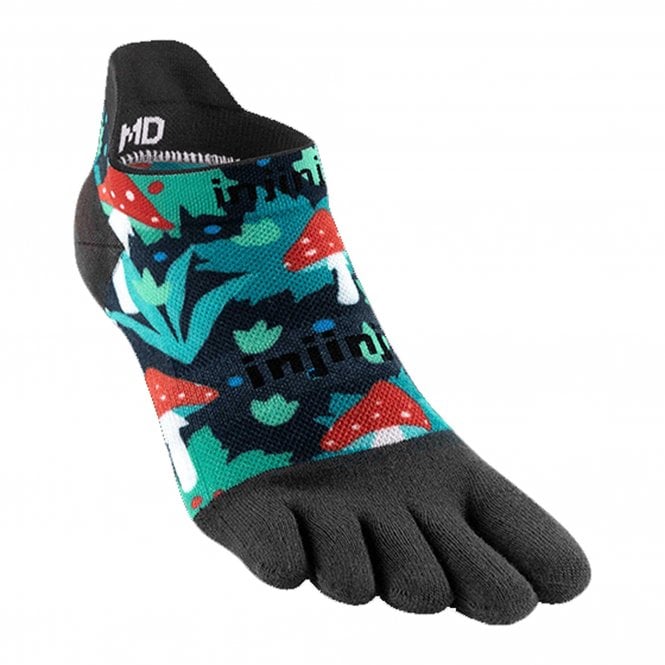 Artist Designed Lightweight No Show Women's Running Toe Socks Amanita