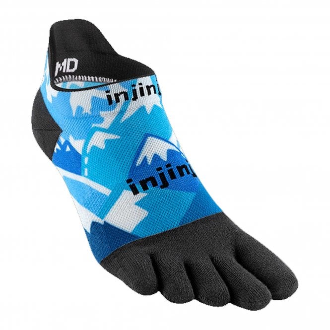 Artist Designed Lightweight No Show Women's Running Toe Socks Glacier