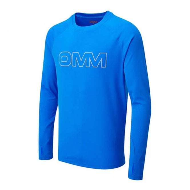 Bearing Tee Long Sleeved Men's Blue Chest Logo