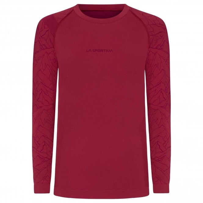 Blaze Long Sleeve Womens Running Base Layer Red Plum
