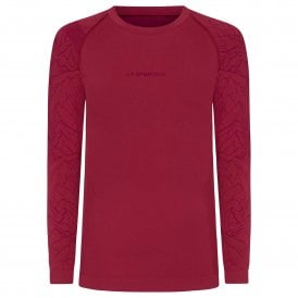 Blaze Long Sleeve Womens Running Base Layer Red Plum