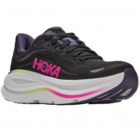 Bondi 9 Womens Running Shoes Black/Neon Dragonfruit