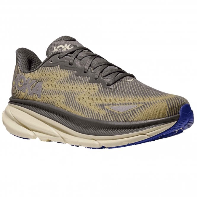 Clifton 9 Gore-Tex Mens Waterproof Running Shoes Gravel/Eggshell