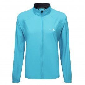 Core Womens Running Jacket Azure/Bright White