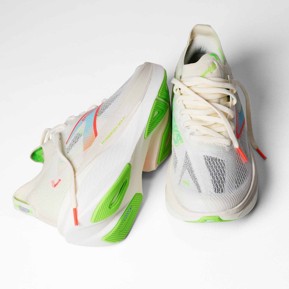 Hyperion Max 3 Mens Running Shoes Coconut/Green Gecko/Pink  display picture 1