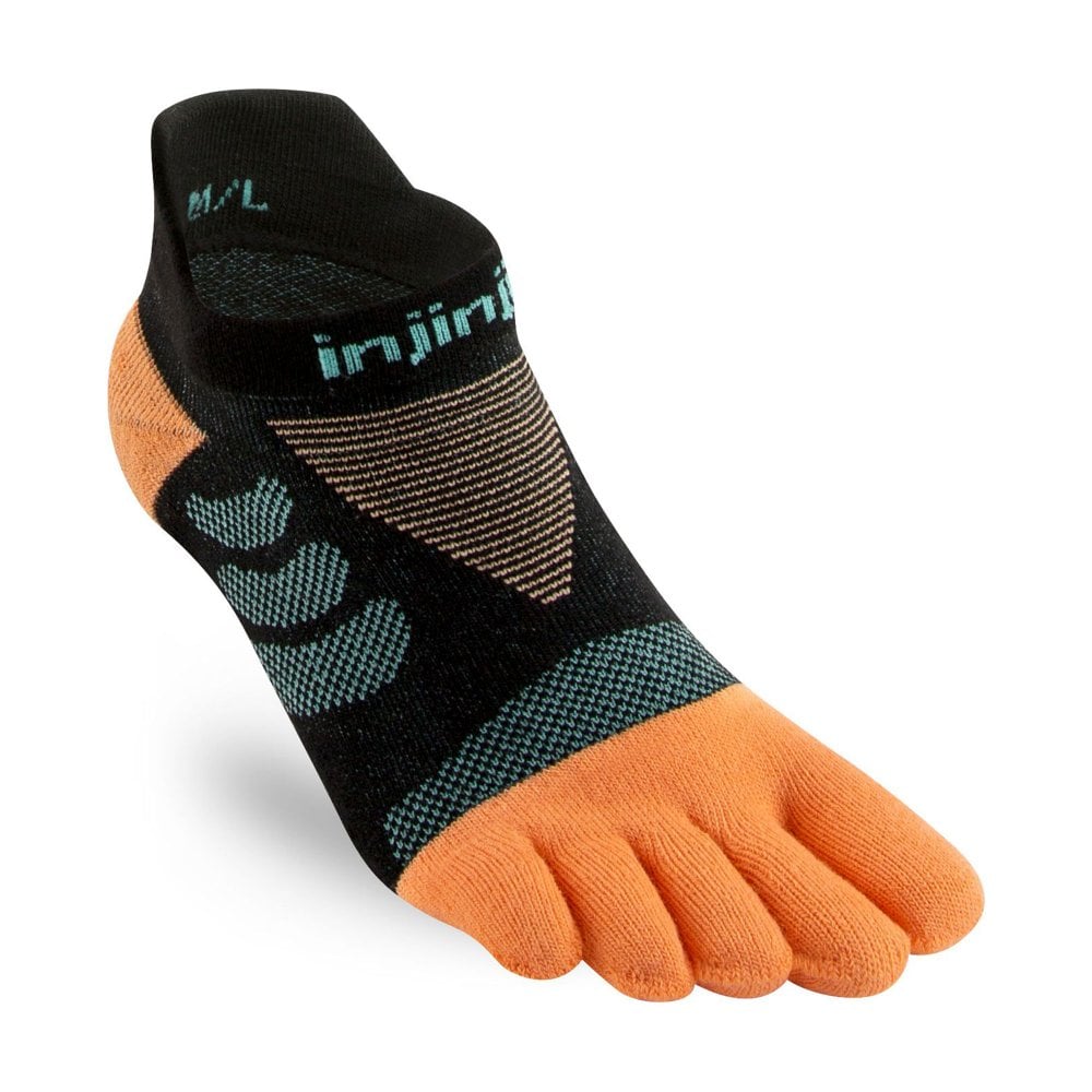 injinji Performance Ultra Run No Show WOMENS Running Socks Tide