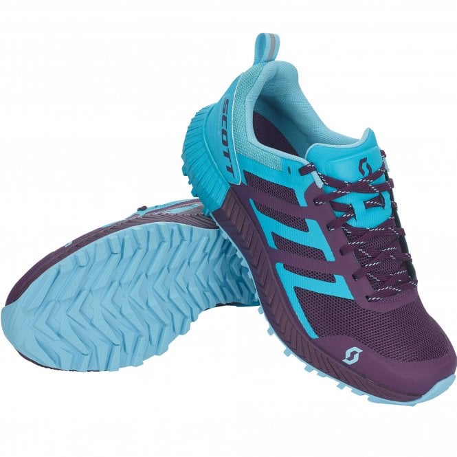 Kinabalu 2 Womens Trail Running Shoes Dark Purple/Bright Blue