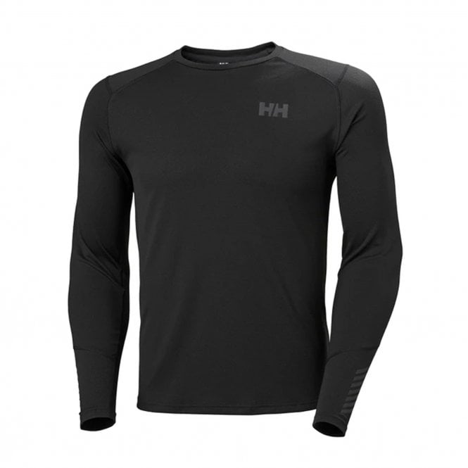 LIFA Active Crew Mens Long Sleeve Base Layer Black
