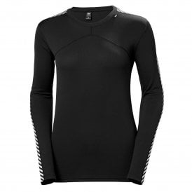 LIFA Crew Womens Long Sleeve Base Layer Black