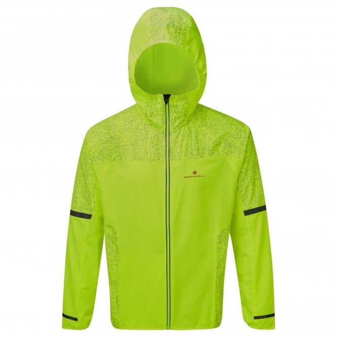 Life Nightrunner Mens HI-VIS Running Jacket Fluo Yellow/Flame/Reflect
