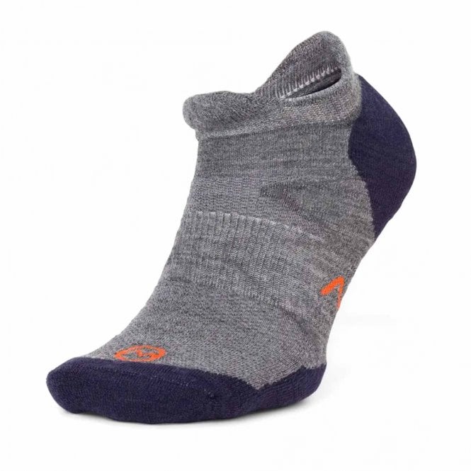 Lightweight Merino No-Show Socks Grey