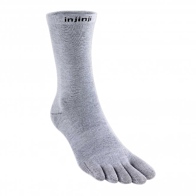 Liner Crew Toe Socks Unisex Heather Gray