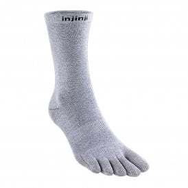 Liner Crew Toe Socks Unisex Heather Gray