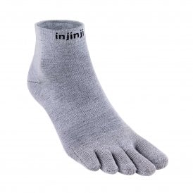 Liner Mini-Crew Toe Socks Unisex Heather Gray