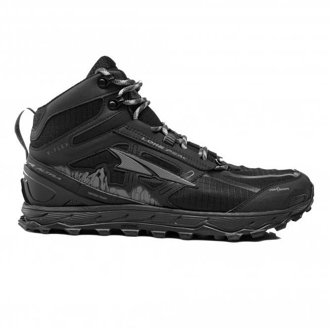 Lone Peak 4 Mid (Boot) Waterproof Mens ZERO DROP Trail Running Shoes Black