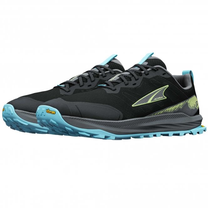Lone Peak 9+ Mens Trail Running Shoes Black/Lime
