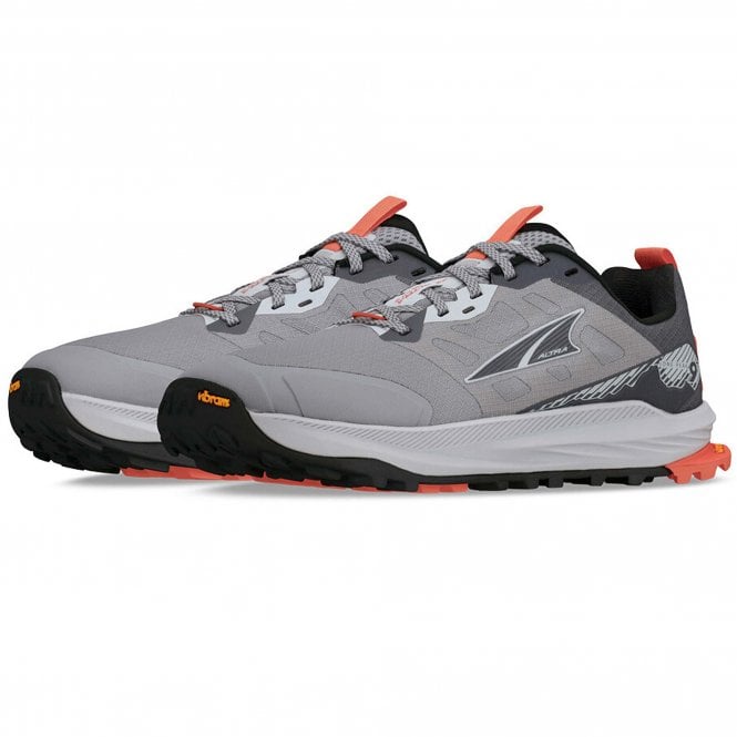 Lone Peak 9+ Wide Womens Trail Running Shoes Gray/Orange