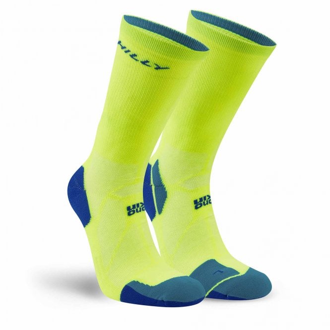 Marathon Fresh Crew Running Socks Fluo Yellow/Royal Blue