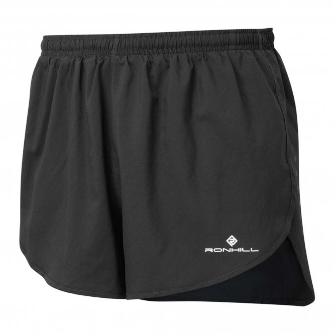 Mens Core Racer Running Shorts Black/Bright White