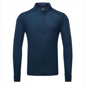 Men's Tech Merino 1/2 Zip Running Top Dark Navy/Oxide