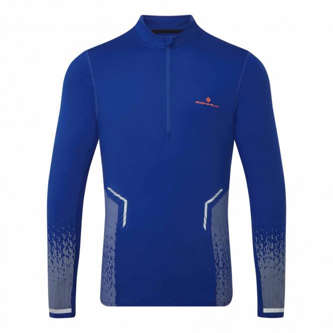 Men's Tech Reflect 1/2 Zip Long Sleeved Running Top Ocean/Reflect