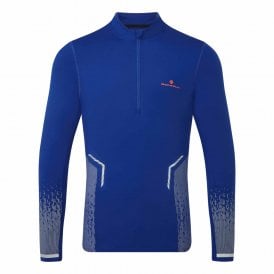 Men's Tech Reflect 1/2 Zip Long Sleeved Running Top Ocean/Reflect