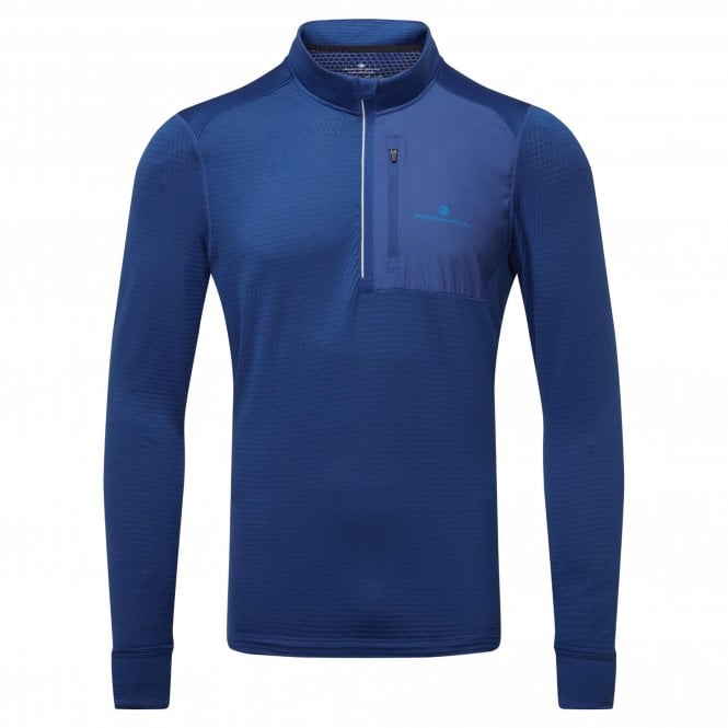 Men's Tech Winter 1/2 Zip Running Top Ocean/Electric Blue
