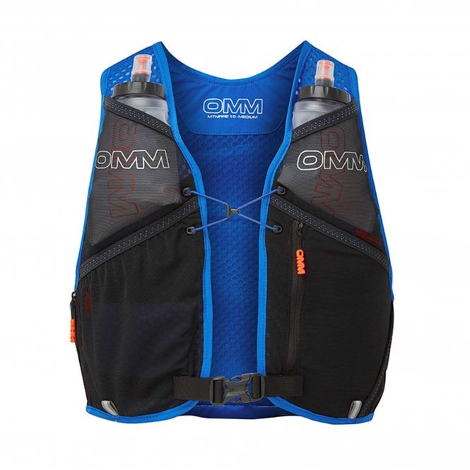 MountainFire 15 Race Vest (+2 x 350ml Flexi Flasks) Blue