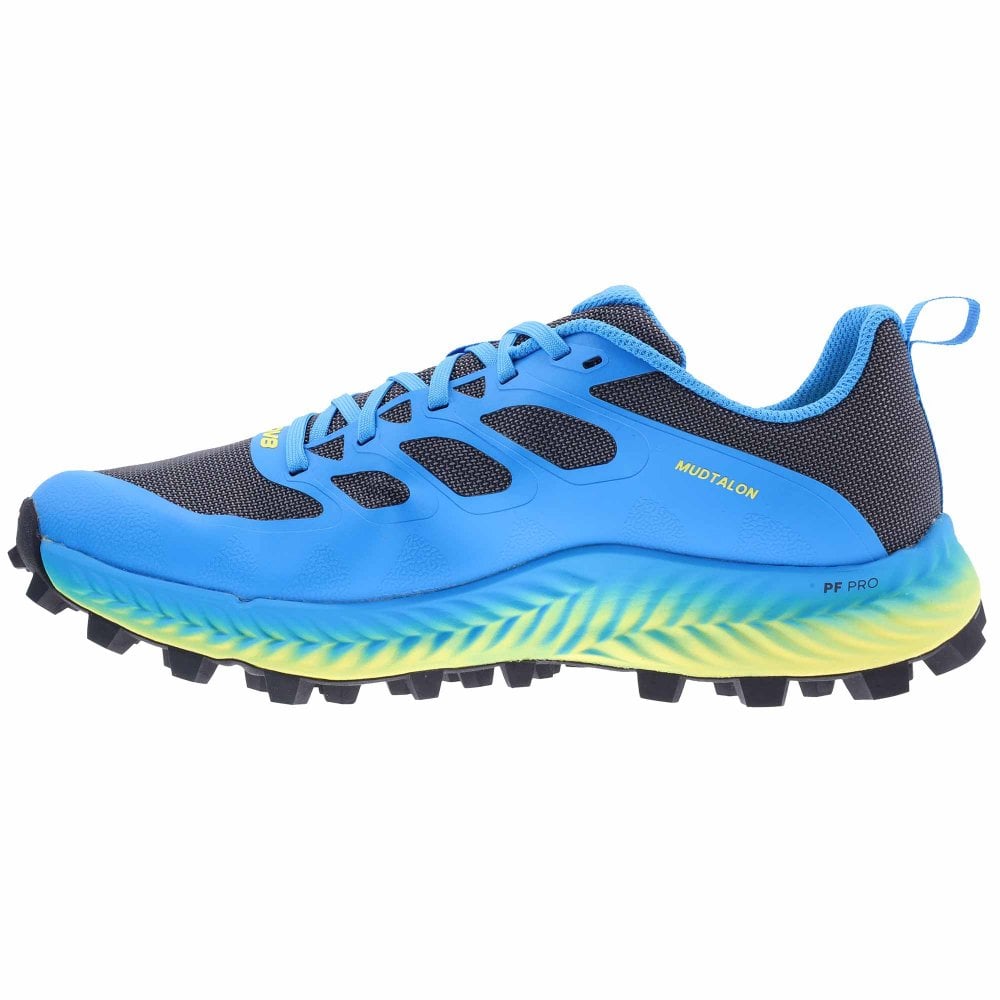 NEW INOV-8 men\'s mudtalon running shoes in dark grey/blue/yellow Inov-8 Mudtalon Trail Running Shoes (For Men) - Save 64% main image 4