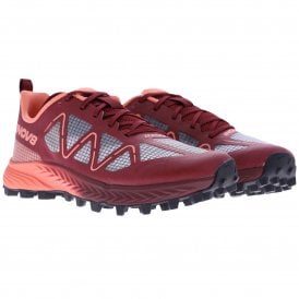 MudTalon Speed Precision Fit Womens Trail Running Shoes Burgundy/Coral