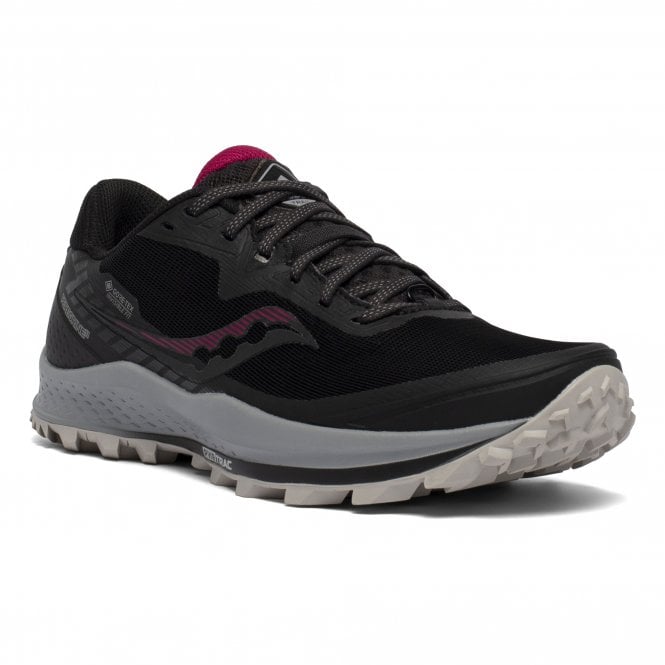 Peregrine 11 GTX Womens Waterproof Trail Running Shoes Black/Cherry