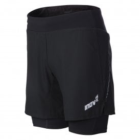Race Elite 7" 2.0 Mens Trail Running Twin Shorts with Lycra Inner Short Black (SS21)