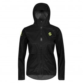 RC Run Womens Waterproof Running Jacket Black/Yellow