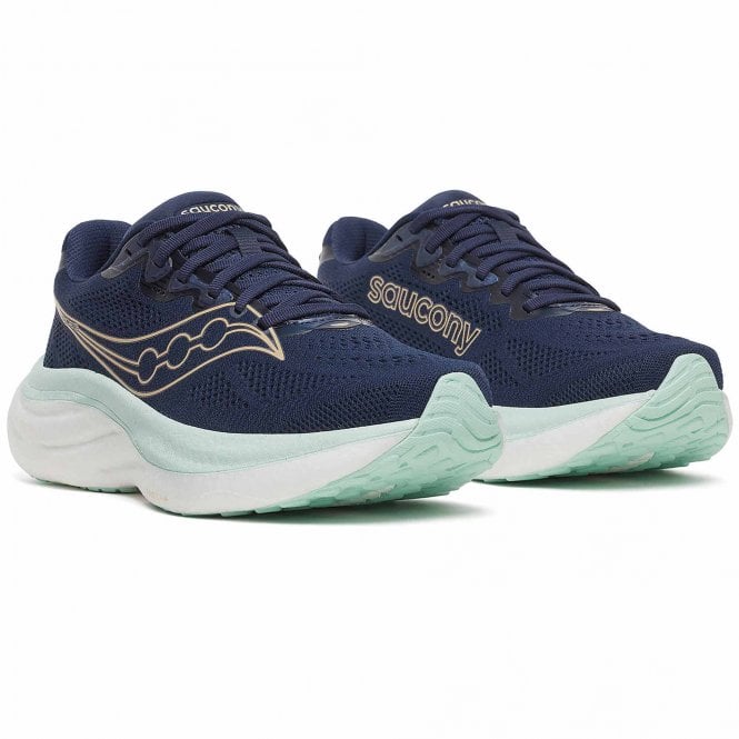Ride 19 Women's Running Shoes Navy/Aqua