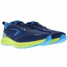 RoadFly Men's Running Shoes Navy/Blue/Lime