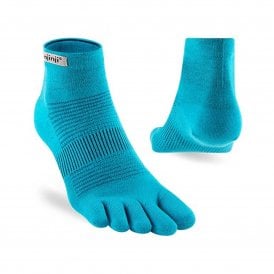 Run Lightweight Mini-Crew Unisex Running Toe Socks Pacific Blue