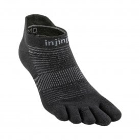 Run Lightweight No-Show Unisex Running Toe Socks Black