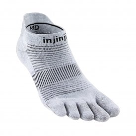 Run Lightweight No-Show Unisex Running Toe Socks Gray