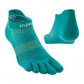 Run Lightweight No-Show Womens Running Toe Socks Atlantis