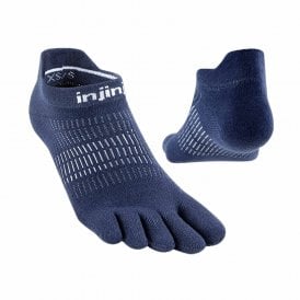 Run Lightweight No-Show Womens Running Toe Socks Navy