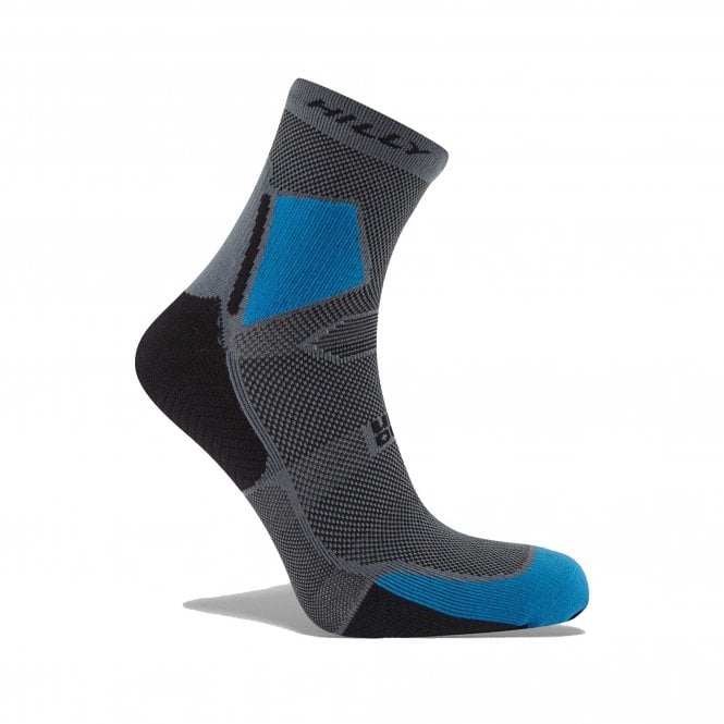 Skyline Anklet Off-Road Running Socks Charcoal/Electric Blue