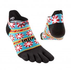 Spectrum Run Lightweight No-Show Running Toe Socks Peppermint