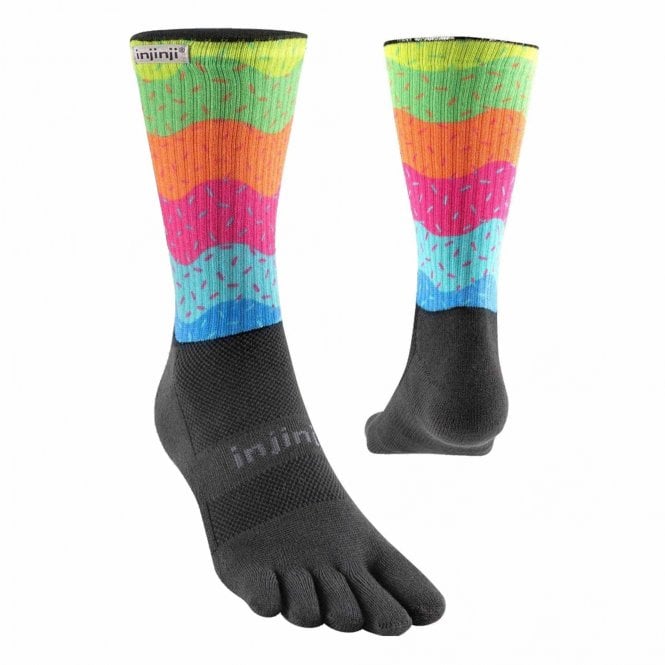 Spectrum Trail Midweight Crew Running Toe Socks Sprinkles