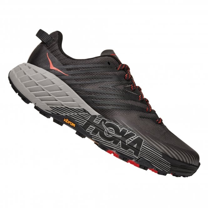 Speedgoat 4 Mens High Cushioning Low Drop (4mm) Trail Running Shoes Dark Gull Grey/Anthracite