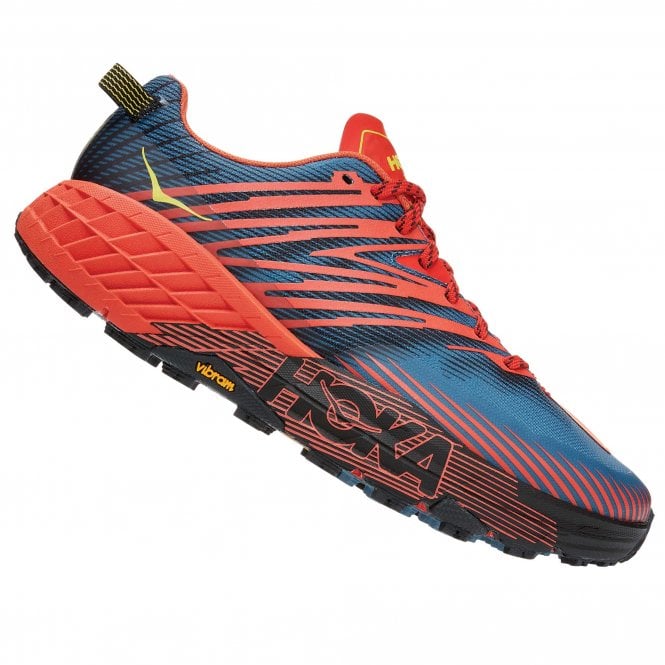 Speedgoat 4 Wide 2E Mens Trail Running Shoes Fiesta/Provincial Blue