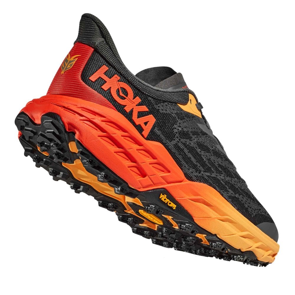 Hoka Speedgoat 5 Mens Trail Running Shoes (Castlerock/Flame  display picture 1